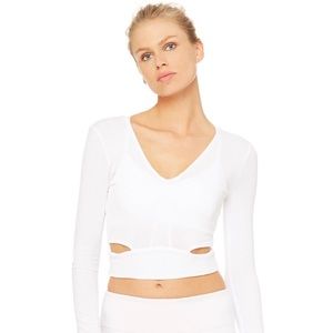 ALO YOGA AURA CROP LONG SLEEVE